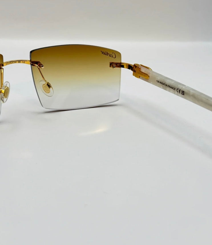WHITE ACETATE SUNGLASSES