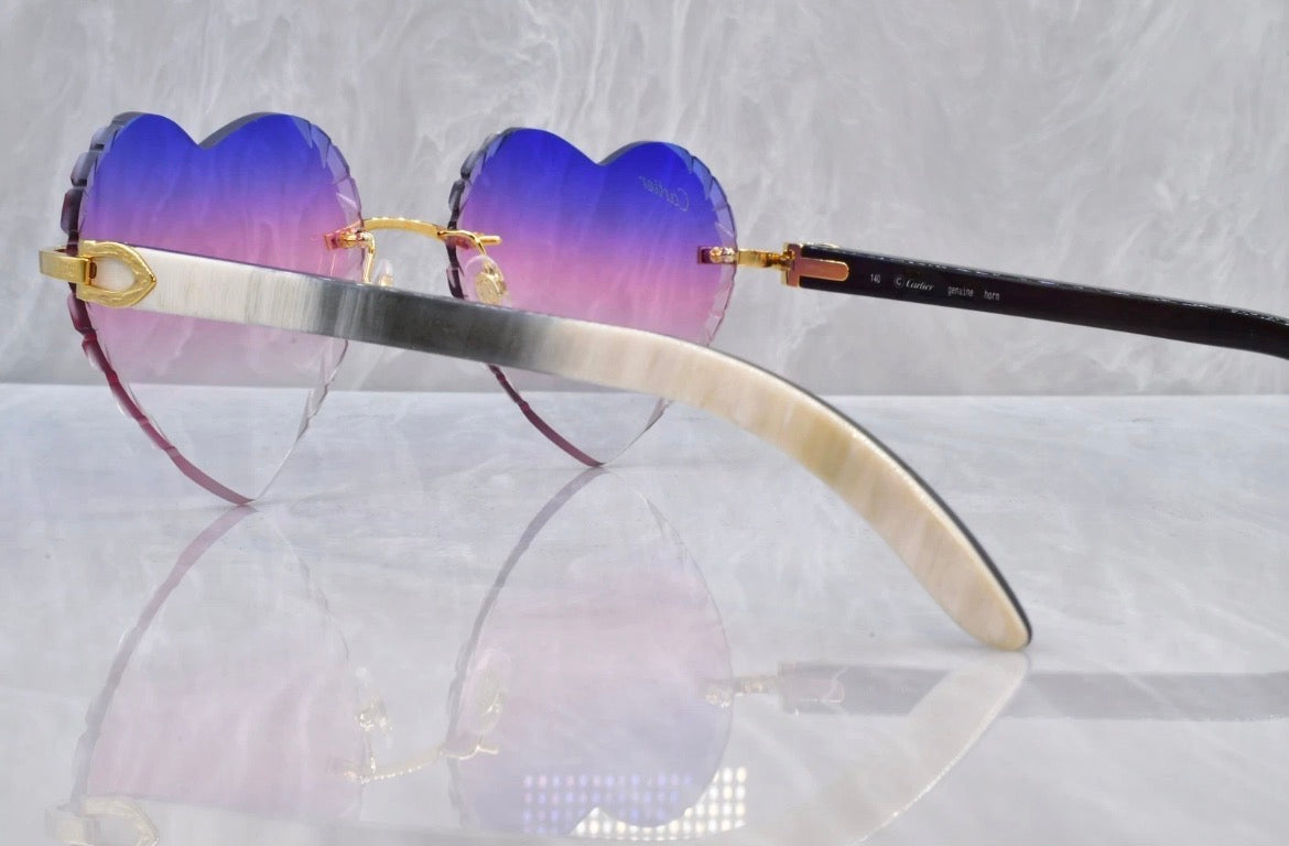 Detroit Heart Buff Style Sunglasses